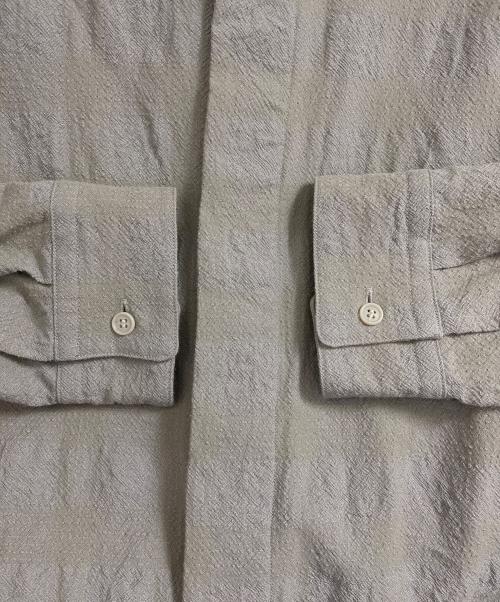 AUBETT（オーベット）AUBETT (オーベット) 綿 縮絨サッカーサマーウールシャツ ベージュ サイズ:3の古着・服飾アイテム