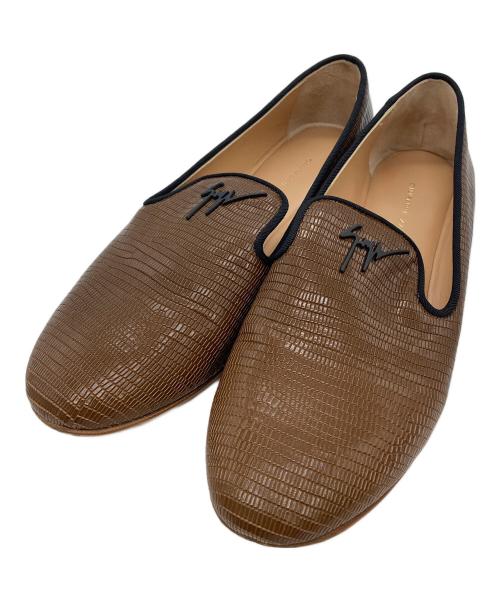 GIUSEPPE ZANOTTI（ジュゼッペザノッティ）GIUSEPPE ZANOTTI (ジュゼッペザノッティ) フラットシューズ ブラウン サイズ:37の古着・服飾アイテム