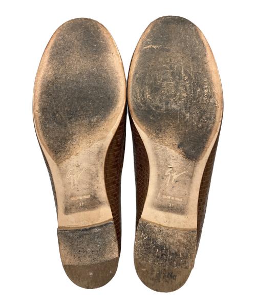 GIUSEPPE ZANOTTI（ジュゼッペザノッティ）GIUSEPPE ZANOTTI (ジュゼッペザノッティ) フラットシューズ ブラウン サイズ:37の古着・服飾アイテム
