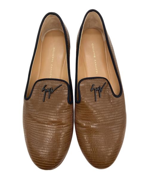 GIUSEPPE ZANOTTI（ジュゼッペザノッティ）GIUSEPPE ZANOTTI (ジュゼッペザノッティ) フラットシューズ ブラウン サイズ:37の古着・服飾アイテム