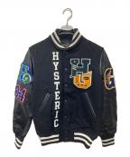 Hysteric Glamourヒステリックグラマー）の古着「HG OVERLAP LOGO ワッペンスタジャン」｜ブラック