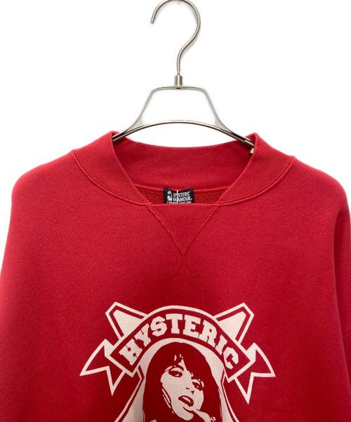 Hysteric Glamour（ヒステリックグラマー）Hysteric Glamour (ヒステリックグラマー) DARK STAR 1984 ビッグスウェット レッド サイズ:FREE 未使用品の古着・服飾アイテム