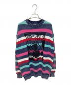 Hysteric Glamour×original Bluesヒステリックグラマー×オリジナルブルース）の古着「YOUNG AND HUNGRY pt プルオーバーニット」｜ネイビー