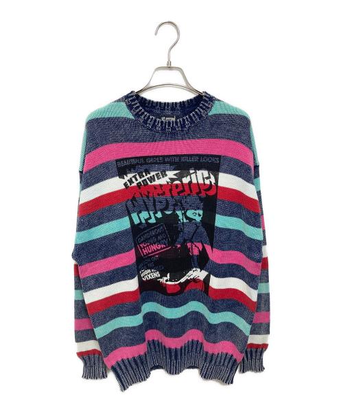 Hysteric Glamour（ヒステリックグラマー）Hysteric Glamour (ヒステリックグラマー) original Blues (オリジナルブルース) YOUNG AND HUNGRY pt プルオーバーニット ネイビー サイズ:Free 未使用品の古着・服飾アイテム
