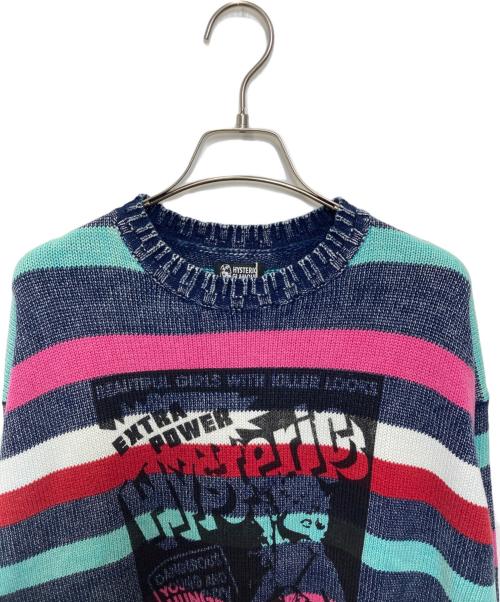 Hysteric Glamour（ヒステリックグラマー）Hysteric Glamour (ヒステリックグラマー) original Blues (オリジナルブルース) YOUNG AND HUNGRY pt プルオーバーニット ネイビー サイズ:Free 未使用品の古着・服飾アイテム