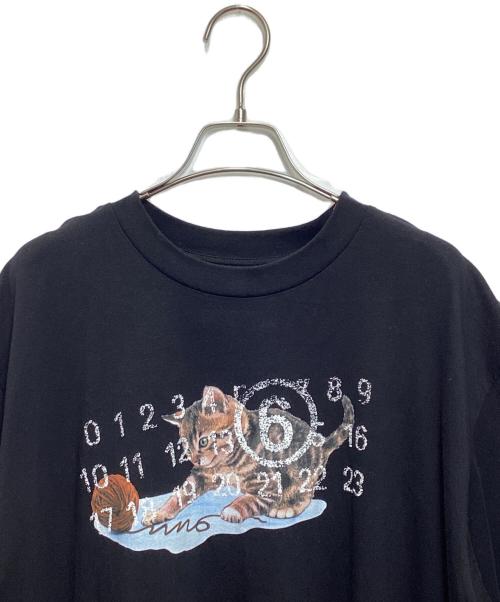MM6 Maison Margiela（エムエムシックスメゾンマルジェラ）MM6 Maison Margiela (エムエムシックスメゾンマルジェラ) プリントTシャツ ブラック サイズ:Mの古着・服飾アイテム
