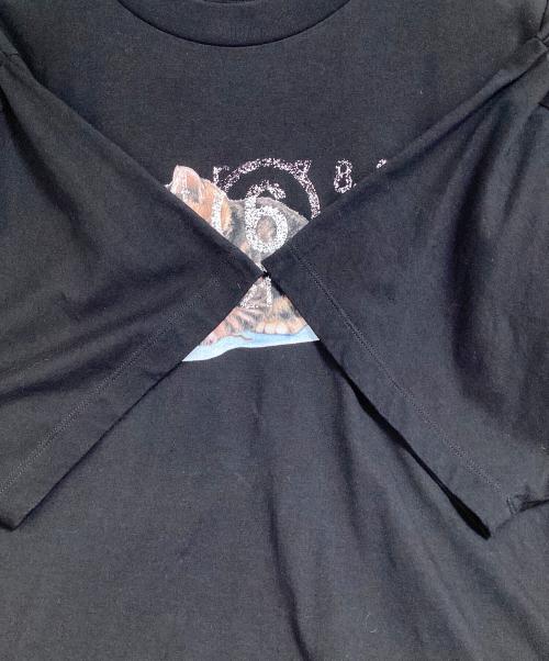 MM6 Maison Margiela（エムエムシックスメゾンマルジェラ）MM6 Maison Margiela (エムエムシックスメゾンマルジェラ) プリントTシャツ ブラック サイズ:Mの古着・服飾アイテム