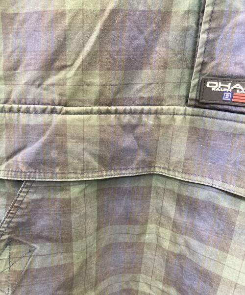 CHAPS RALPH LAUREN（チャップス ラルフローレン）CHAPS RALPH LAUREN (チャップス ラルフローレン) チェックアノラックパーカー グリーン サイズ:Mの古着・服飾アイテム