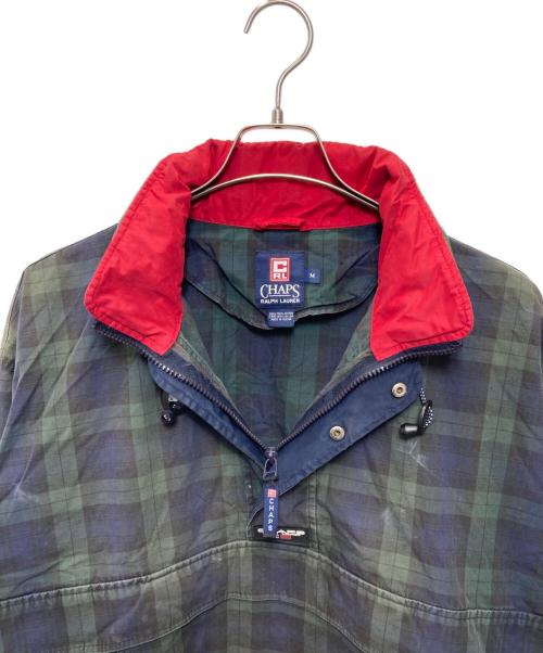 CHAPS RALPH LAUREN（チャップス ラルフローレン）CHAPS RALPH LAUREN (チャップス ラルフローレン) チェックアノラックパーカー グリーン サイズ:Mの古着・服飾アイテム