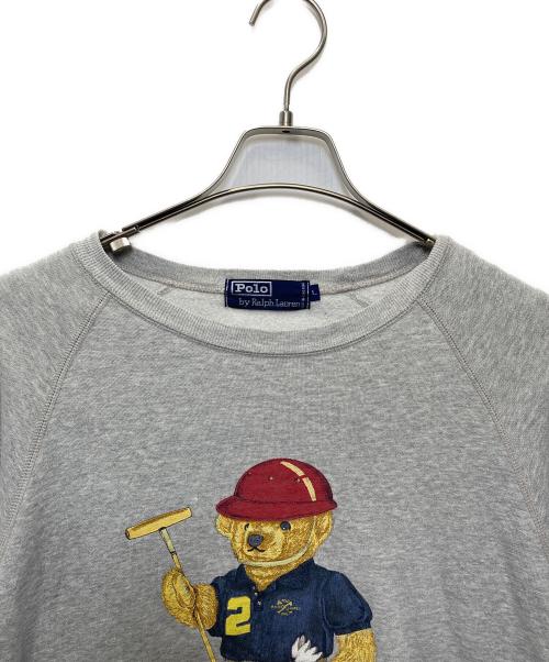 POLO RALPH LAUREN（ポロ・ラルフローレン）POLO RALPH LAUREN (ポロ・ラルフローレン) ポロベアラグランスウェット グレー サイズ:Lの古着・服飾アイテム