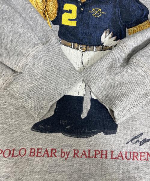 POLO RALPH LAUREN（ポロ・ラルフローレン）POLO RALPH LAUREN (ポロ・ラルフローレン) ポロベアラグランスウェット グレー サイズ:Lの古着・服飾アイテム
