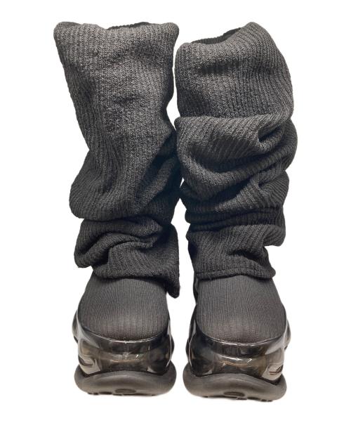 grounds（グラウンズ）grounds (グラウンズ) SKYSCRAPER LOOSE SOCKS KNIT ブラック サイズ:24の古着・服飾アイテム