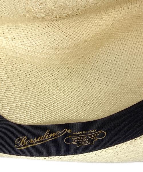 BORSALINO（ボルサリーノ）BORSALINO (ボルサリーノ) パナマハット アイボリー サイズ:59の古着・服飾アイテム
