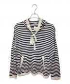 'S Max Maraエスマックスマーラ）の古着「リネンボーダーニットパーカー」｜ベージュ