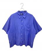 POLO RALPH LAURENポロ・ラルフローレン）の古着「CALDWELL シルクコットンS/S開襟シャツ」｜スカイブルー