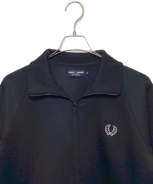 FRED PERRY（フレッドペリー）FRED PERRY (フレッドペリー) スリーブ パネルド トラックジャケット ブラック サイズ:Mの古着・服飾アイテム