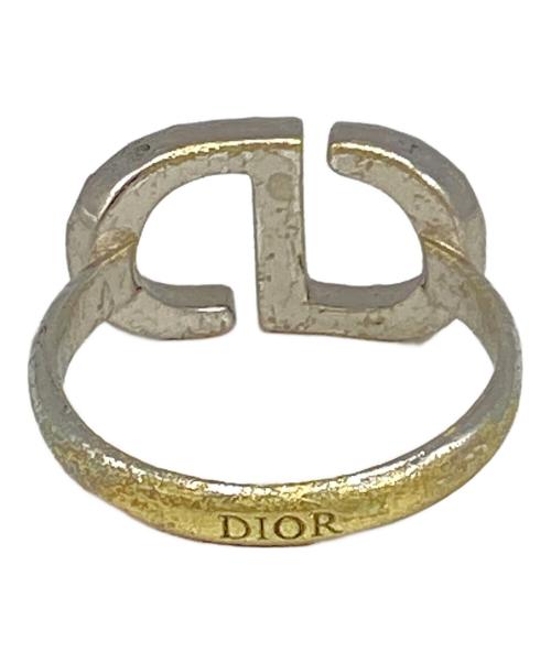 Christian Dior（クリスチャン ディオール）Christian Dior (クリスチャン ディオール) petit CDストーンリング シルバー サイズ:Mの古着・服飾アイテム