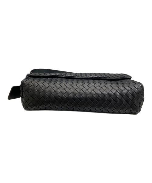 BOTTEGA VENETA（ボッテガベネタ）BOTTEGA VENETA (ボッテガベネタ) イントレチャートショルダーバッグ ブラックの古着・服飾アイテム