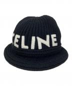 CELINEセリーヌ）の古着「カシミヤロゴバケットハット」｜ブラック