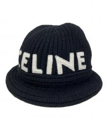 CELINE（セリーヌ）の古着「カシミヤロゴバケットハット」｜ブラック