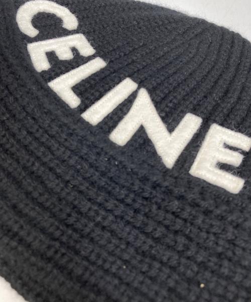 CELINE（セリーヌ）CELINE (セリーヌ) カシミヤロゴバケットハット ブラック サイズ:TUの古着・服飾アイテム