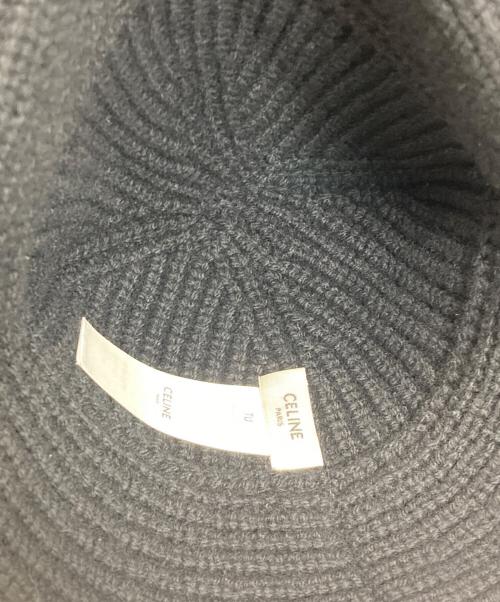 CELINE（セリーヌ）CELINE (セリーヌ) カシミヤロゴバケットハット ブラック サイズ:TUの古着・服飾アイテム