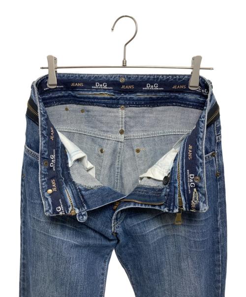 DOLCE & GABBANA（ドルチェ＆ガッバーナ）DOLCE & GABBANA (ドルチェ＆ガッバーナ) ジップデザインデニムパンツ インディゴ サイズ:32　34の古着・服飾アイテム