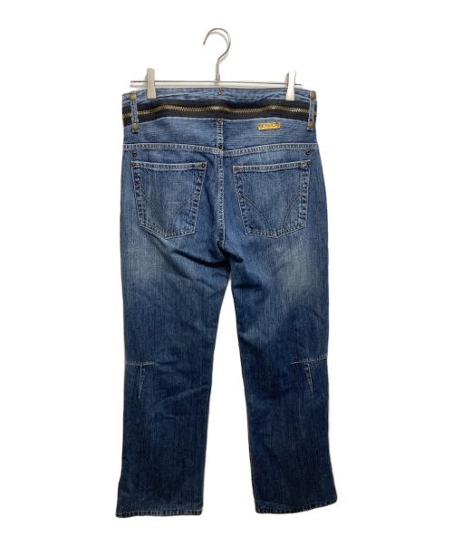 DOLCE & GABBANA（ドルチェ＆ガッバーナ）DOLCE & GABBANA (ドルチェ＆ガッバーナ) ジップデザインデニムパンツ インディゴ サイズ:32　34の古着・服飾アイテム