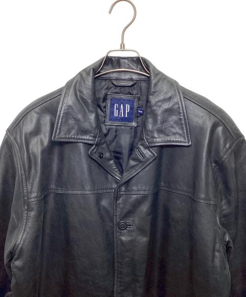 GAP（ギャップ）GAP (ギャップ) レザーコート ブラック サイズ:Mの古着・服飾アイテム