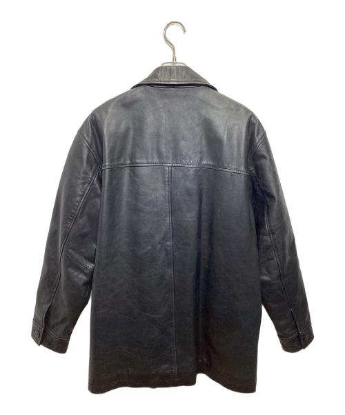 GAP（ギャップ）GAP (ギャップ) レザーコート ブラック サイズ:Mの古着・服飾アイテム
