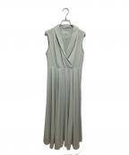 ORGUEオルグ）の古着「Drape collar one-piece」｜グリーン