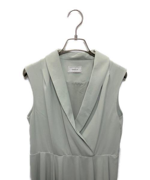 ORGUE（オルグ）ORGUE (オルグ) Drape collar one-piece グリーン サイズ:Sの古着・服飾アイテム