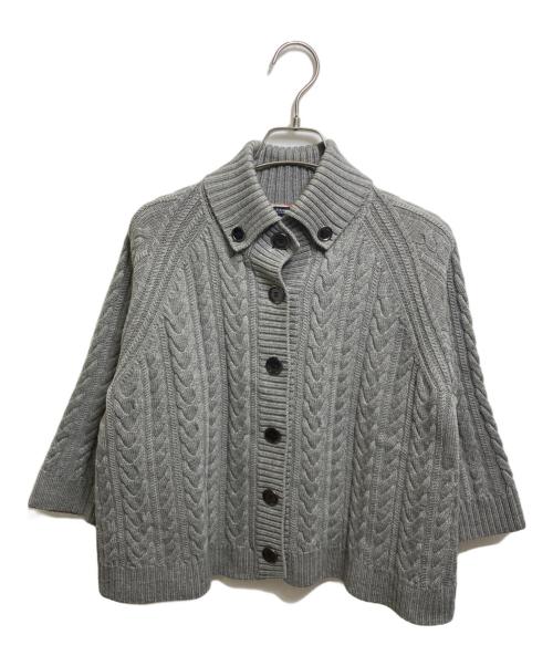BURBERRY LONDON（バーバリーロンドン）BURBERRY LONDON (バーバリーロンドン) ケーブルニットカーディガン グレー サイズ:1の古着・服飾アイテム