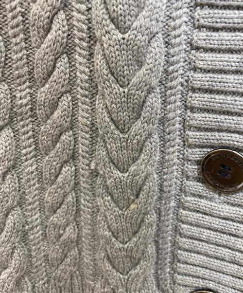BURBERRY LONDON（バーバリーロンドン）BURBERRY LONDON (バーバリーロンドン) ケーブルニットカーディガン グレー サイズ:1の古着・服飾アイテム