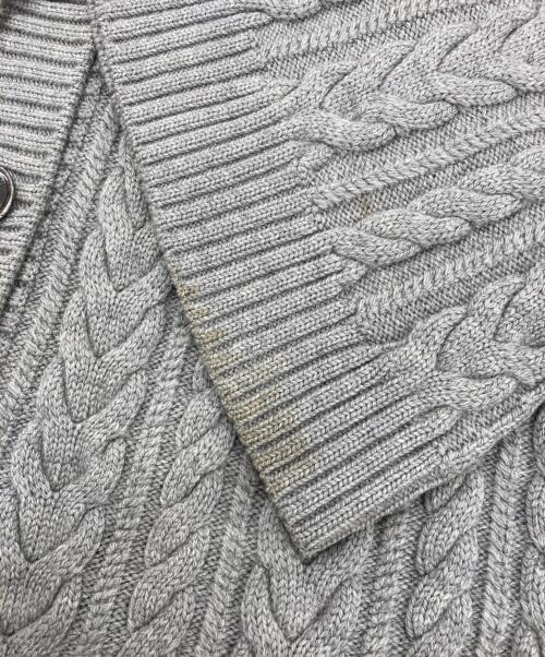BURBERRY LONDON（バーバリーロンドン）BURBERRY LONDON (バーバリーロンドン) ケーブルニットカーディガン グレー サイズ:1の古着・服飾アイテム