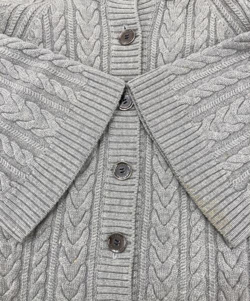 BURBERRY LONDON（バーバリーロンドン）BURBERRY LONDON (バーバリーロンドン) ケーブルニットカーディガン グレー サイズ:1の古着・服飾アイテム