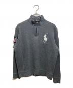POLO RALPH LAURENポロ・ラルフローレン）の古着「ビッグポニーハーフジップニット」｜グレー