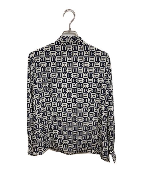 BURBERRY LONDON（バーバリーロンドン）BURBERRY LONDON (バーバリーロンドン) ボウタイブラウス ブラック×ホワイト サイズ:Sの古着・服飾アイテム