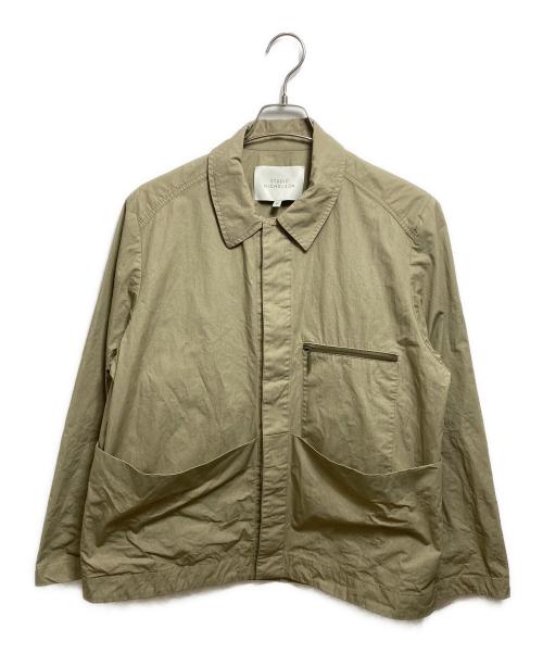 STUDIO NICHOLSON（スタジオ ニコルソン）STUDIO NICHOLSON (スタジオ ニコルソン) KANGAROO POCKET OVER SHIRT カーキ サイズ:Mの古着・服飾アイテム