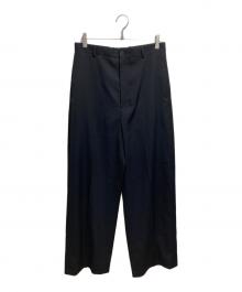 BALENCIAGA（バレンシアガ）の古着「センタープレスワイドパンツ」｜ブラック