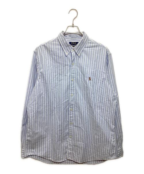 POLO RALPH LAUREN（ポロ・ラルフローレン）POLO RALPH LAUREN (ポロ・ラルフローレン) ストライプBDシャツ スカイブルー サイズ:XLの古着・服飾アイテム