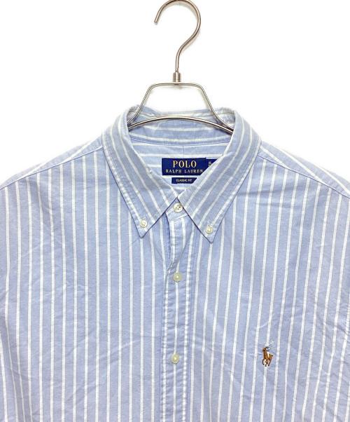 POLO RALPH LAUREN（ポロ・ラルフローレン）POLO RALPH LAUREN (ポロ・ラルフローレン) ストライプBDシャツ スカイブルー サイズ:XLの古着・服飾アイテム