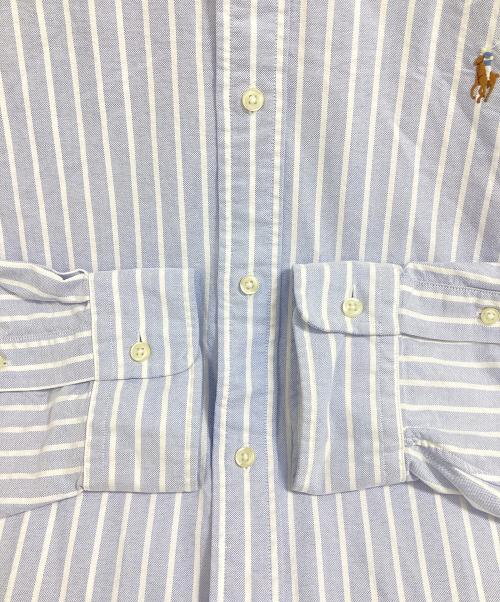 POLO RALPH LAUREN（ポロ・ラルフローレン）POLO RALPH LAUREN (ポロ・ラルフローレン) ストライプBDシャツ スカイブルー サイズ:XLの古着・服飾アイテム
