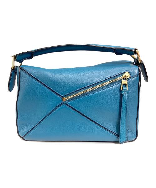 LOEWE（ロエベ）LOEWE (ロエベ) スタジオジブリ (スタジオジブリ) 坊ネズミ パズルバッグ スモール 2WAYバッグ　 ブルーの古着・服飾アイテム