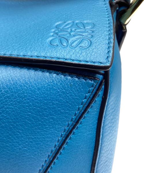 LOEWE（ロエベ）LOEWE (ロエベ) スタジオジブリ (スタジオジブリ) 坊ネズミ パズルバッグ スモール 2WAYバッグ　 ブルーの古着・服飾アイテム