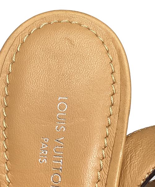 LOUIS VUITTON（ルイ ヴィトン）LOUIS VUITTON (ルイ ヴィトン) ヒールサンダル　ホライゾン・ライン ブラウン サイズ:36 1/2の古着・服飾アイテム