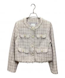HER LIP TO（ハーリップトゥ）の古着「Grace Tweed Jacket」｜ピンク