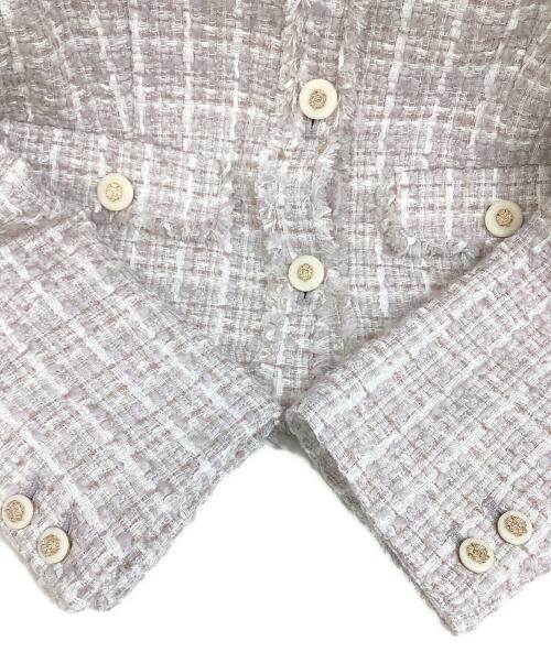 HER LIP TO（ハーリップトゥ）HER LIP TO (ハーリップトゥ) Grace Tweed Jacket ピンク サイズ:Mの古着・服飾アイテム