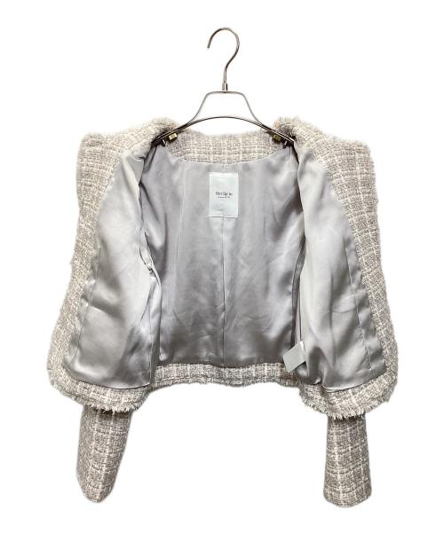 HER LIP TO（ハーリップトゥ）HER LIP TO (ハーリップトゥ) Grace Tweed Jacket ピンク サイズ:Mの古着・服飾アイテム