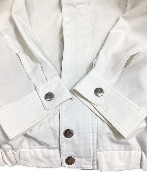 Yves Saint Laurent（イヴサンローラン）Yves Saint Laurent (イヴサンローラン) ロゴ刺繍ブルゾン ホワイト サイズ:105の古着・服飾アイテム